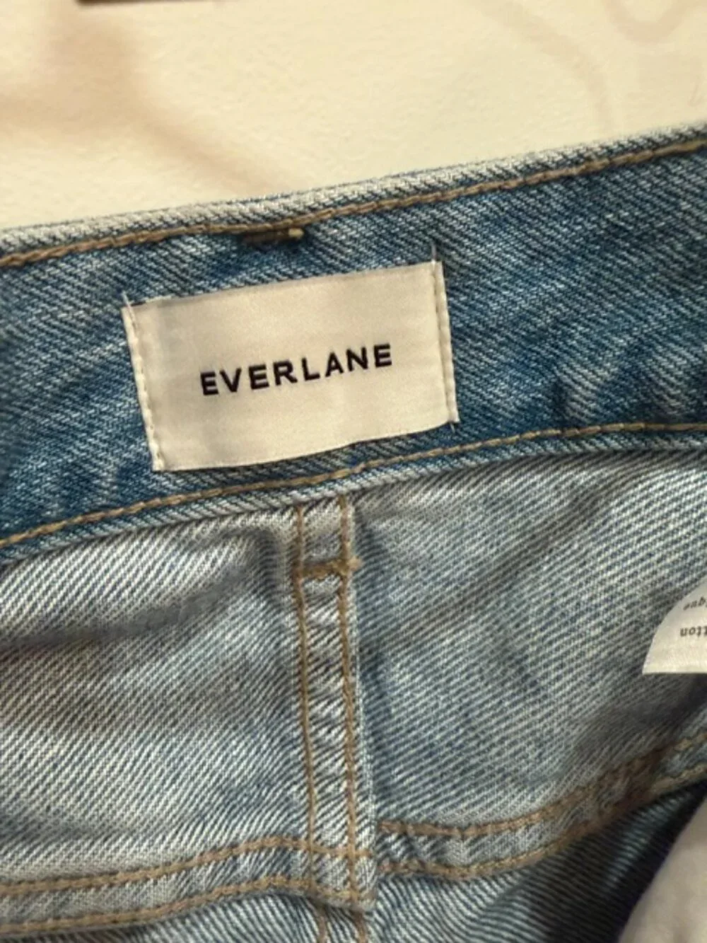 Everlane The Long A-Line Denim Shorts